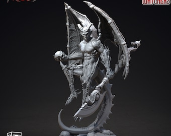 Barubal Miniature – Winged Corrupted Angel | 5 Sizes Resin Model