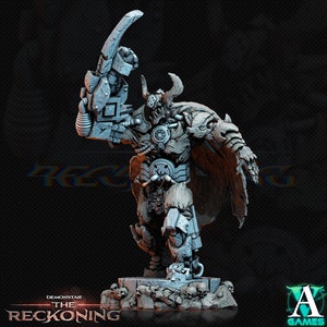 Armari Headhunters - Chaos Lord | Sci-Fi Miniature SpellJammer| 28mm,32mm Scales | 54mm, 75mm TALL | Resin Mini Unpainted |Archvillain Games