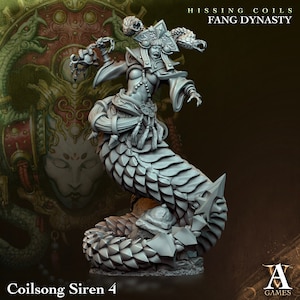 Naga Guardian, Halfblood Yuan-ti | 28mm, 32mm,54mm,75mm,100mm Scales | Dungeons and Dragons 5e figure | Pathfinder | Archvillain Games