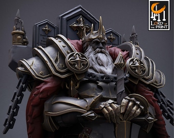 Miniatura de Paladín Rompejuramentos / Guerrero Caballero Oscuro / Figura de resina sin pintar para juegos de rol