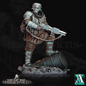 Sci-Fi Miniature Army Veterans |  28mm,32mm Scales | 54mm, 75mm TALL | Resin Mini | Morior Shocktrooper  | Archvillain Games