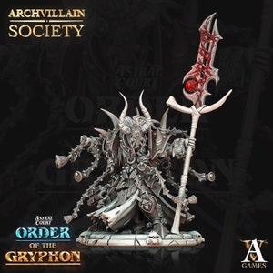 Fiend Warlock,   Chaos Sorcerer | 28mm, 32mm, 75mm Scales | Dungeons and Dragons | Pathfinder | Battle Wizard | Archvillain Games