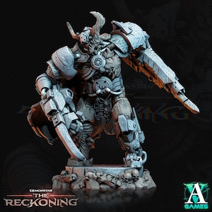 Armari Headhunters - Chaos Lord | Sci-Fi Miniature SpellJammer| 28mm,32mm Scales | 54mm, 75mm TALL | Resin Mini Unpainted |Archvillain Games
