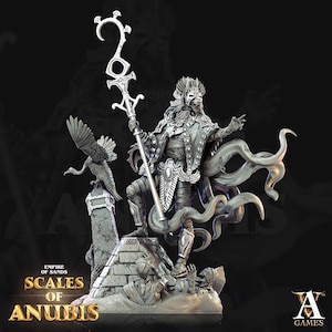 Egyptian Anubian Priest | 28mm, 32mm, 75mm Scales | Dungeons and Dragons | Pathfinder | Table Top miniatures | Archvillain Games