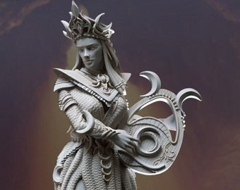 Female Elf Bard Miniature | Half-Elf Bard | Resin RPG Figure