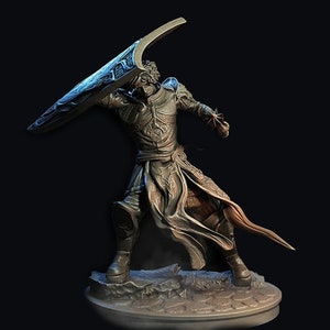 Menschen Kleriker Streitkolben und Schild Unbemalte Miniatur | 28mm, 32mm, 54mm,75mm, 100mm Skalen | Dungeons and Dragons | Pfadfinder | AOS | D&D
