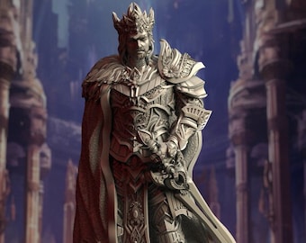 Miniatura de Paladín / Guerrero Caballero Sagrado / Figura de Resina para Juego de Rol
