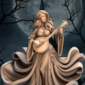 Human Female Bard, Rogue Arcane Trickster, Thief PC NPC Miniature NSFW Topless versions | 28mm,32mm,54mm,75mm,100mm Scales |DnD 5e