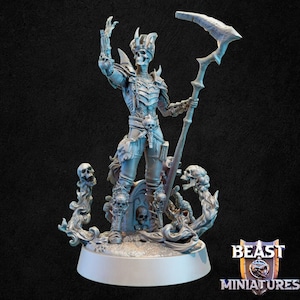 Undead Lich, Arch-Lich Monster Miniature | 28mm,32mm,54mm,75mm,100mm Scales | Dungeons and Dragons Pathfinder | DnD 5e gift idea, RPG figure