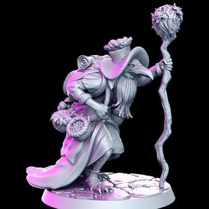 Kenku Druid Wizard Classic JRPG 28mm,32mm,75mm Scale Miniature Unpainted resin Figurine D&D Tabletop Fantasy Miniature Gaming