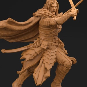 Famous Dark Elf Ranger with Twin Scimitars | 28mm, 32mm Scales also 50mm and 100mm| Dungeons and Dragons| Pathfinder |3dArtGuy