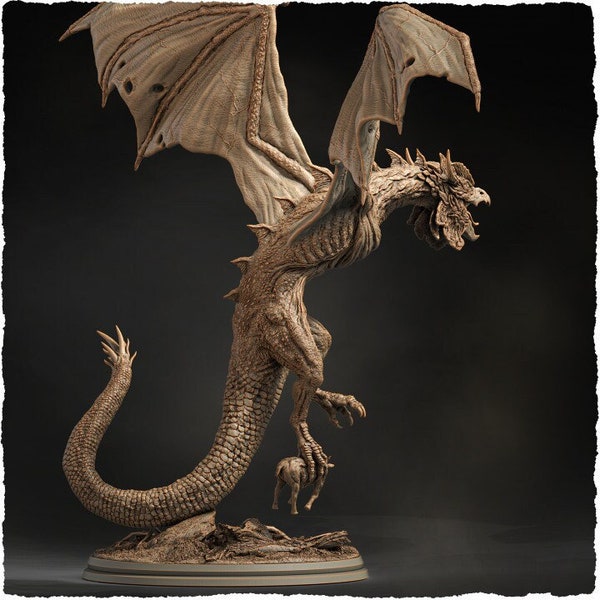 Riesiger Cockatrice Drache Miniatur | Erhältlich in 28mm & 32mm Größen 215mm hoch | Drachen Statue | Figur | Dungeons and Dragons 5e