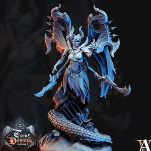 Marilith Demon General | Demon Prince | 127mm, 5 inches tall | Out of the Abyss | Dungeons and Dragons |