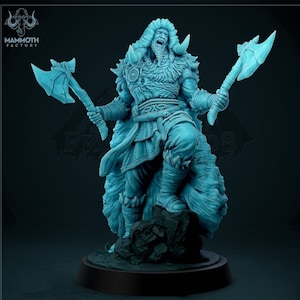 Human Ranger Fighter Barbarian PC / NPC Unpainted | 28mm,32mm,54mm,75mm,100mm Scale | Resin Dungeons and Dragons D&D 5e  | Pathfinder |