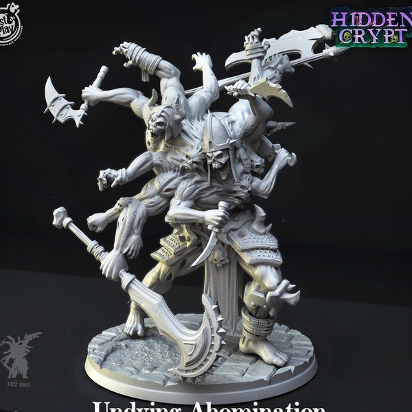 Undead Abomination Monstrosity- | 28mm, 32mm , 50mm Scale | Undead Boss | Dungeons and Dragons | Pathfinder | Cast n Play