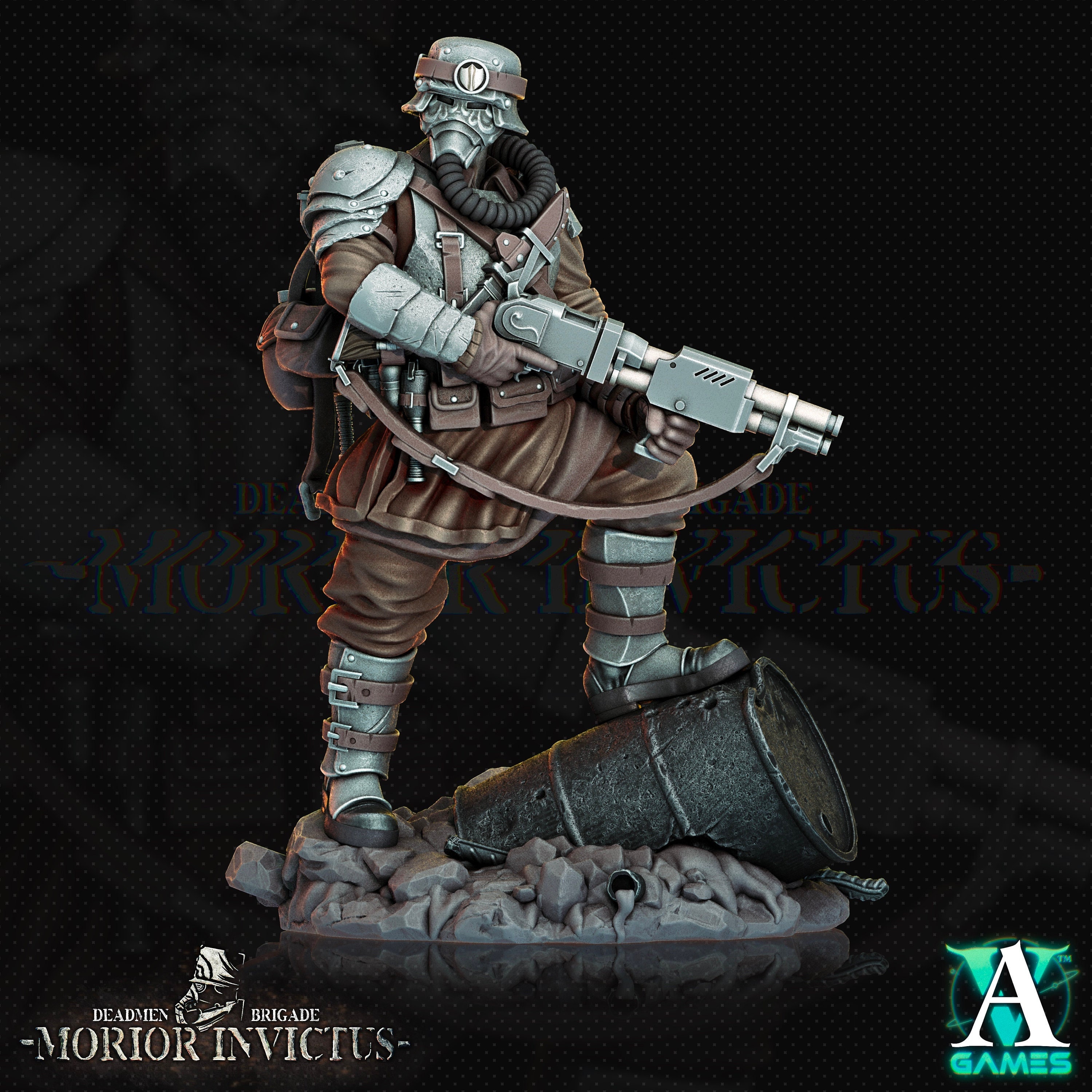 Sci-Fi Miniature Army Veterans | 28mm,32mm Scales | 54mm, 75mm TALL | Resin Mini | Morior Shocktrooper | Archvillain Games