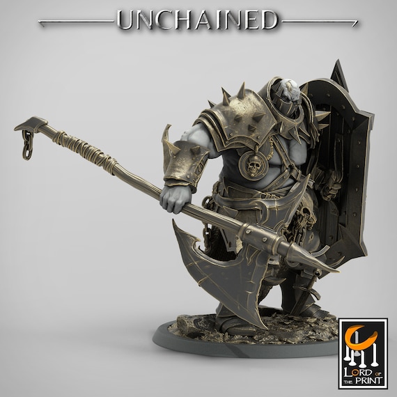 Heavy Chaos Knight Army Oathbreaker Paladin, Great Axe and Shield 28mm,  32mm,75mm Scales, 100mm Tall Dungeons and Dragons Pathfinder - Etsy Norway