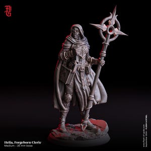 Warforged Cleric, Sorcerer | 5 Sizes/Scale Resin Miniature | Dungeons & Dragons 5e | Pathfinder