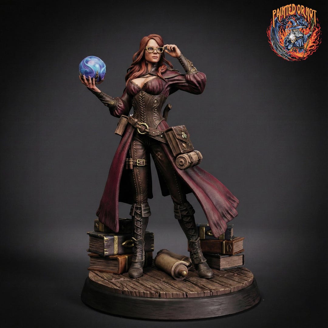 Wizard Miniature STL | Arcelin Diviner With Orb | Digital Download - Etsy