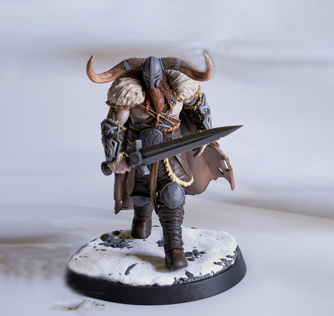 Barbarian Human / Goliath, Ranger,fighter, With Sword, Dnd Unpainted ...