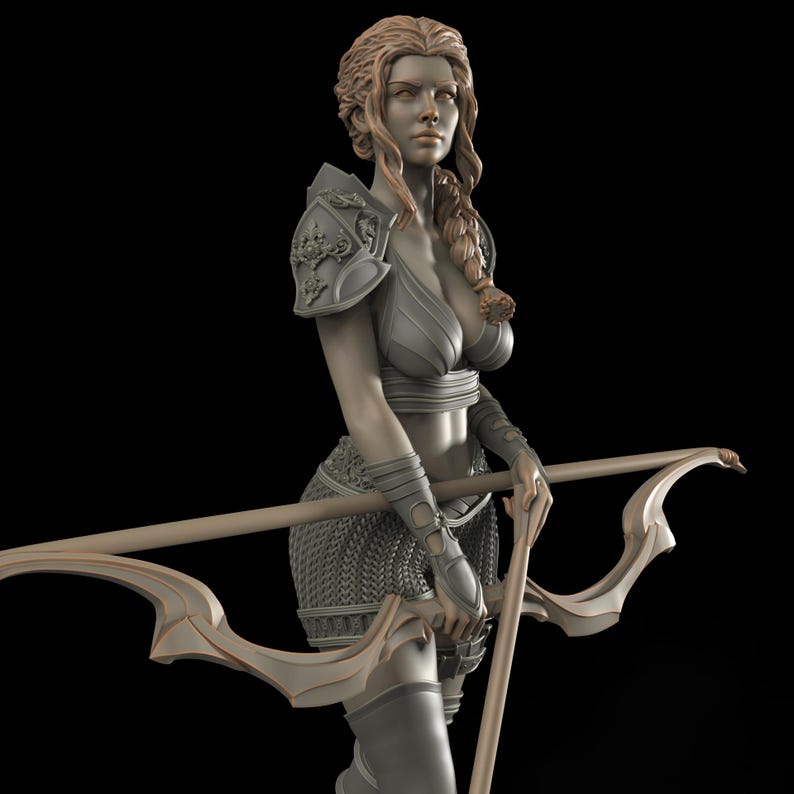 Female Elf Archer Miniature | Sharpshooter Ranger | Unpainted Resin RPG ...