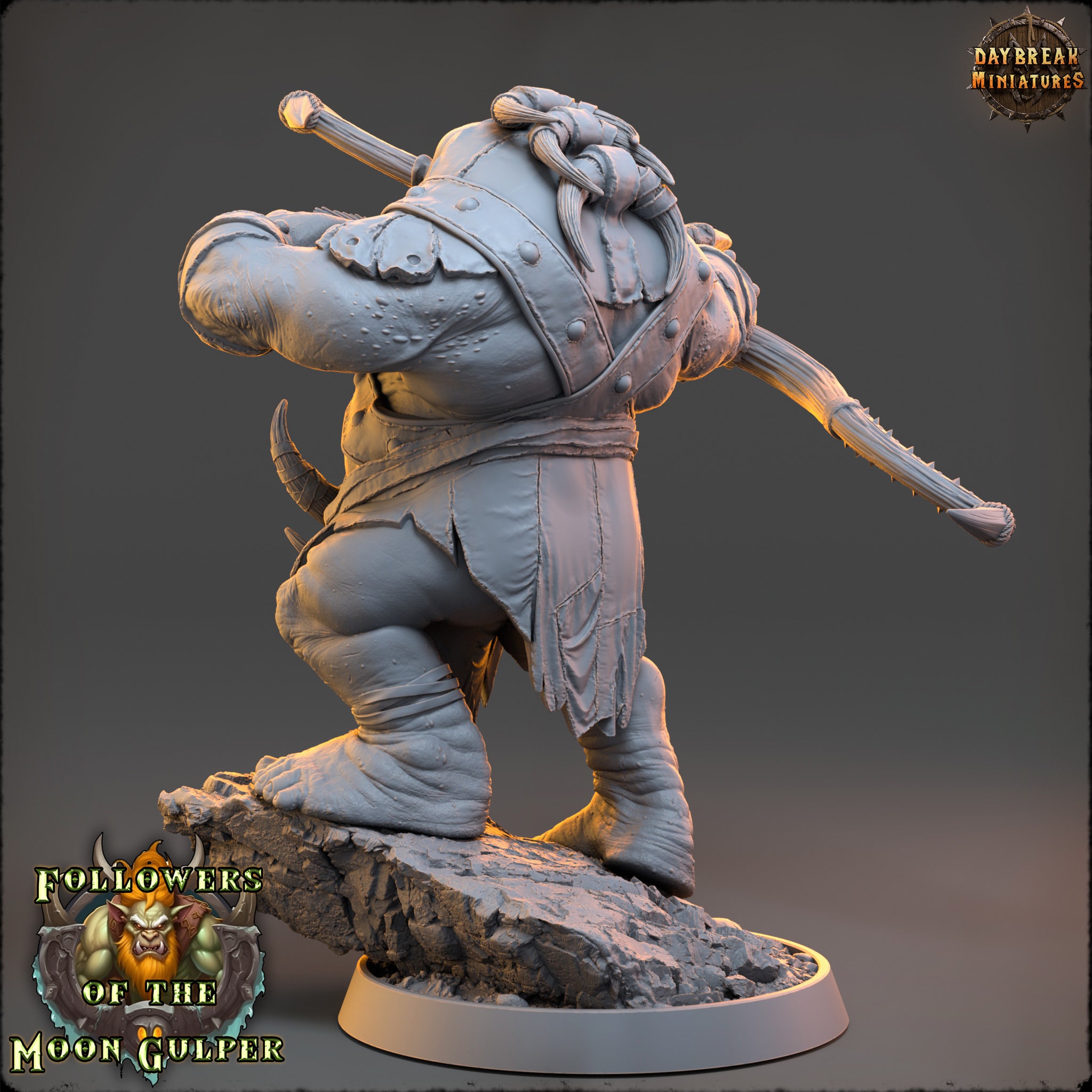 Ogre, Hill Giant With Bow 28mm & 32mm Scale | Large Dnd Monster