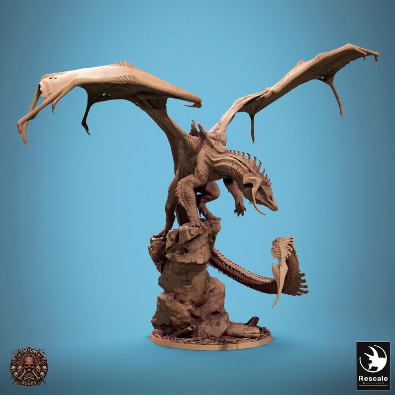 Ancient Black Dragon Miniature | Dragon Boss Monster | Unpainted Resin ...