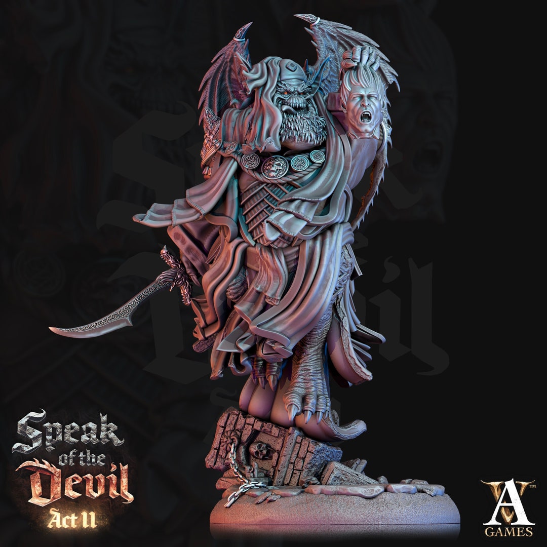 Devil Miniature | Greater Devil | Dnd Boss Monster | Resin Medium Large ...