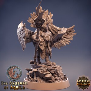 Aarakocra Wizard 28mm, 32mm, 75mm Scale Resin Miniature Dungeons and Dragons Daybreak Miniatures image 2
