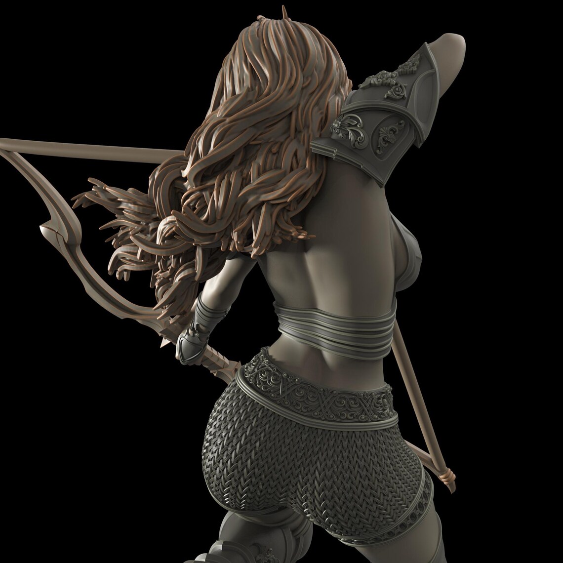 Female Elf Ranger Miniature | Sharpshooter Archer | Resin 28mm 32mm ...