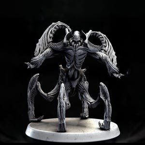 Sci-Fi Miniature Robot Enfield Dragoon, H.R Giger Style | Base Diameter Sizes: 50mm, 65mm,80mm | Resin Mini | Mini Monster Mayhem