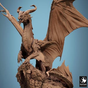Legendärer Drache (4 Größen) D & D Miniatur | 290 mm Spannweite, 217 mm Höhe | Harz Figur | Dungeons and Dragons 5e Pathfinder | Tolles Geschenk