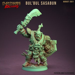 Orc Sword and Shield | 28mm, 32mm, 75mm Scale Resin Miniature | Dungeons and Dragons | Pathfinder |