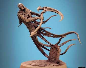 Ghost Undead Monster, Scythe or Sword /DnD 5e Unpainted Mini| 5 Sizes /Scales