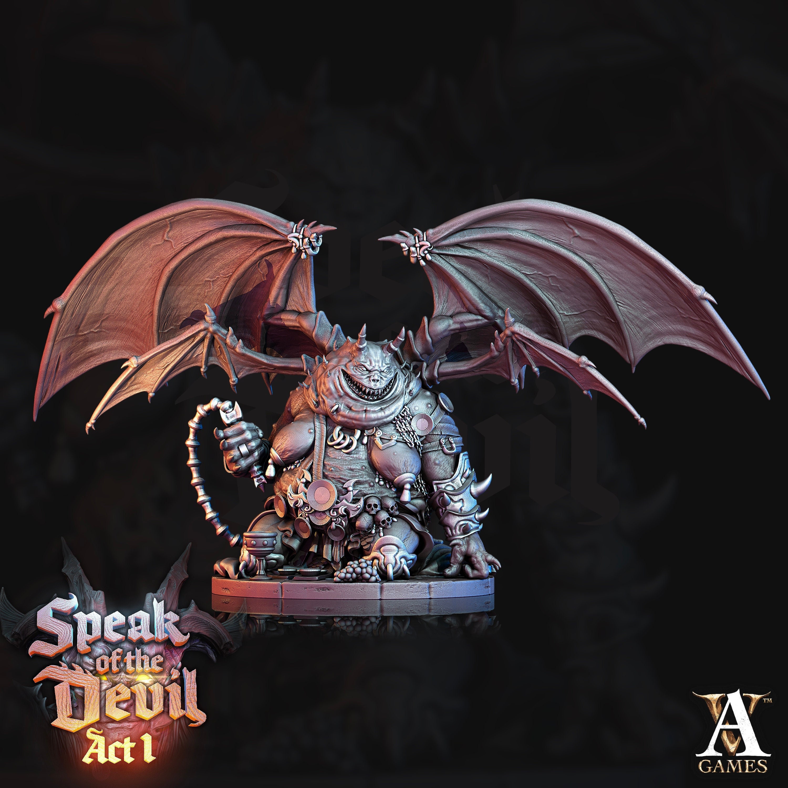 Paeliryon Corruption Devil | 75mm Tall | 28mm, 32mm Scale
