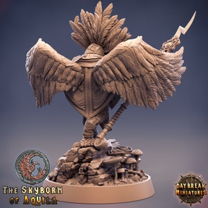 Aarakocra Wizard 28mm, 32mm, 75mm Scale Resin Miniature Dungeons and Dragons Daybreak Miniatures image 3