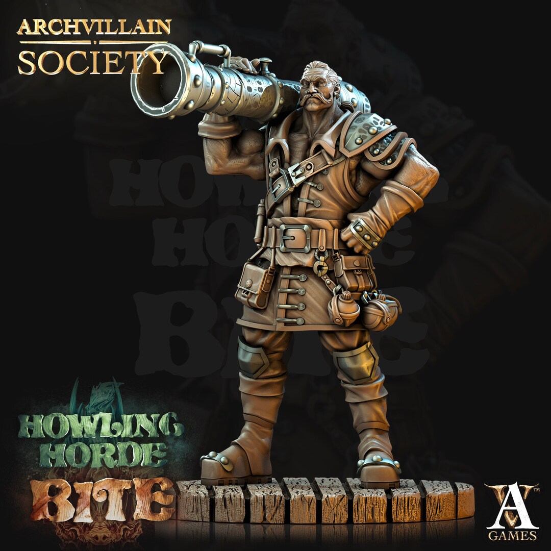 Human Artificer Fighter Gunslinger Miniature | 28mm, 32mm, 75mm Scales |  Dungeons and Dragons Dnd 5e Figure| Pathfinder | Archvillain Games - Etsy  ...
