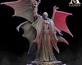 Vampire Prince - Greater Vampire | 32mm Scale| Vampire Miniature | Dungeons and Dragons Miniatures Undead | Pathfinder Miniatures | DnD 5e |