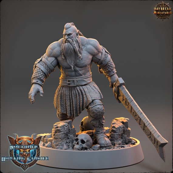 Viking Human Barbarian Berserker PC NPC | 28mm, 32mm, 54mm Viking Human Barbarian Berserker PC NPC | 28mm, 32mm, 54mm