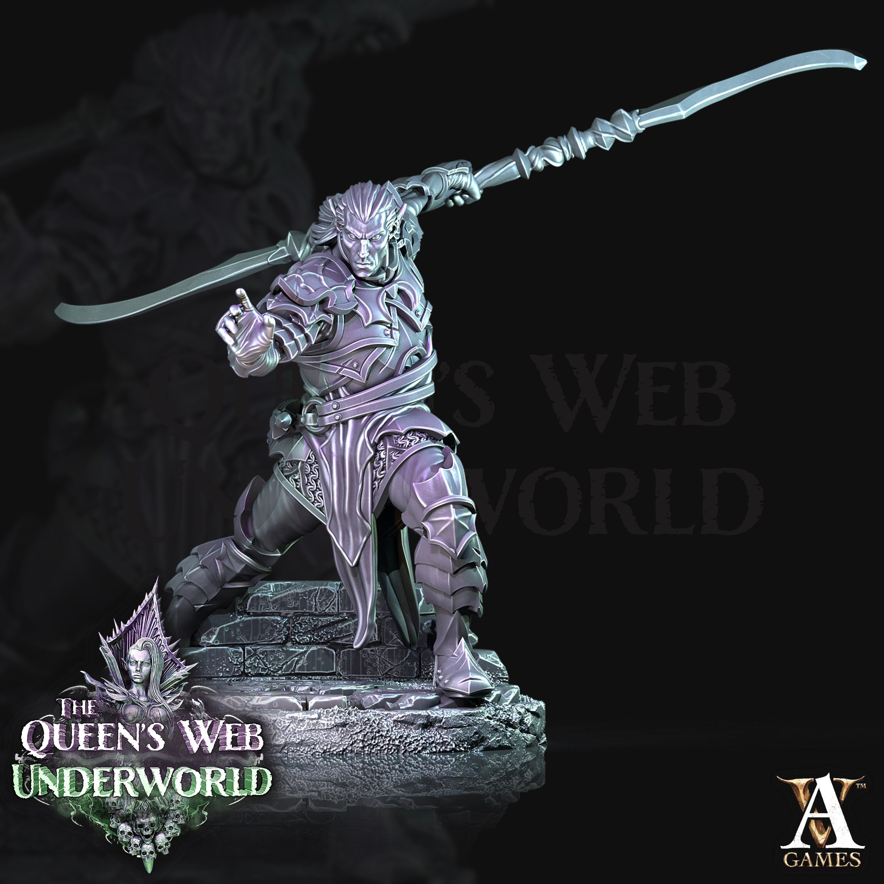 Dark Elf Drow Fighter 28mm 32mm 75mm DnD 5e Miniatur - Etsy.de