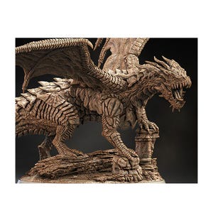 Miniature ancienne de dragon rouge | Boss dragon gargantuesque | Monstre en résine