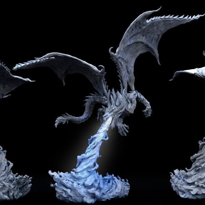 Flying Breath Weapon Dragon Miniatuur | Verkrijgbaar in Mature & Ancient maten 215mm High | Het Standbeeld van de Draak | Beeldje | Dungeons and Dragons 5e