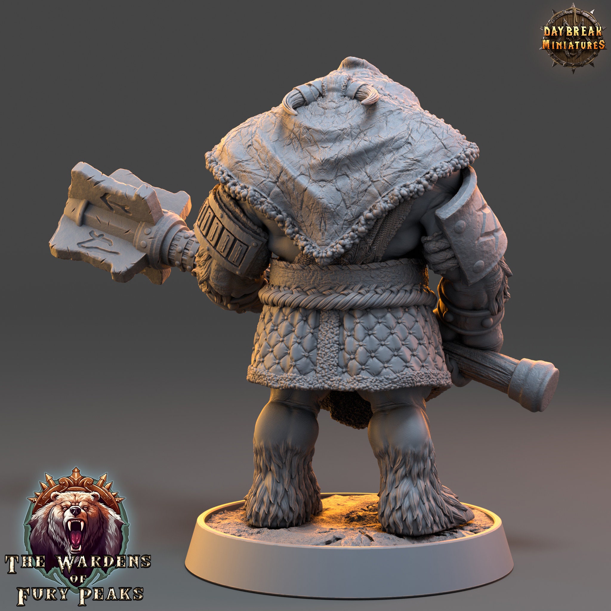 Werebear Size Example Bearfolk Werebear Cleric With Mace |4 Sizes /scales | D&D 5e Megaboss ...