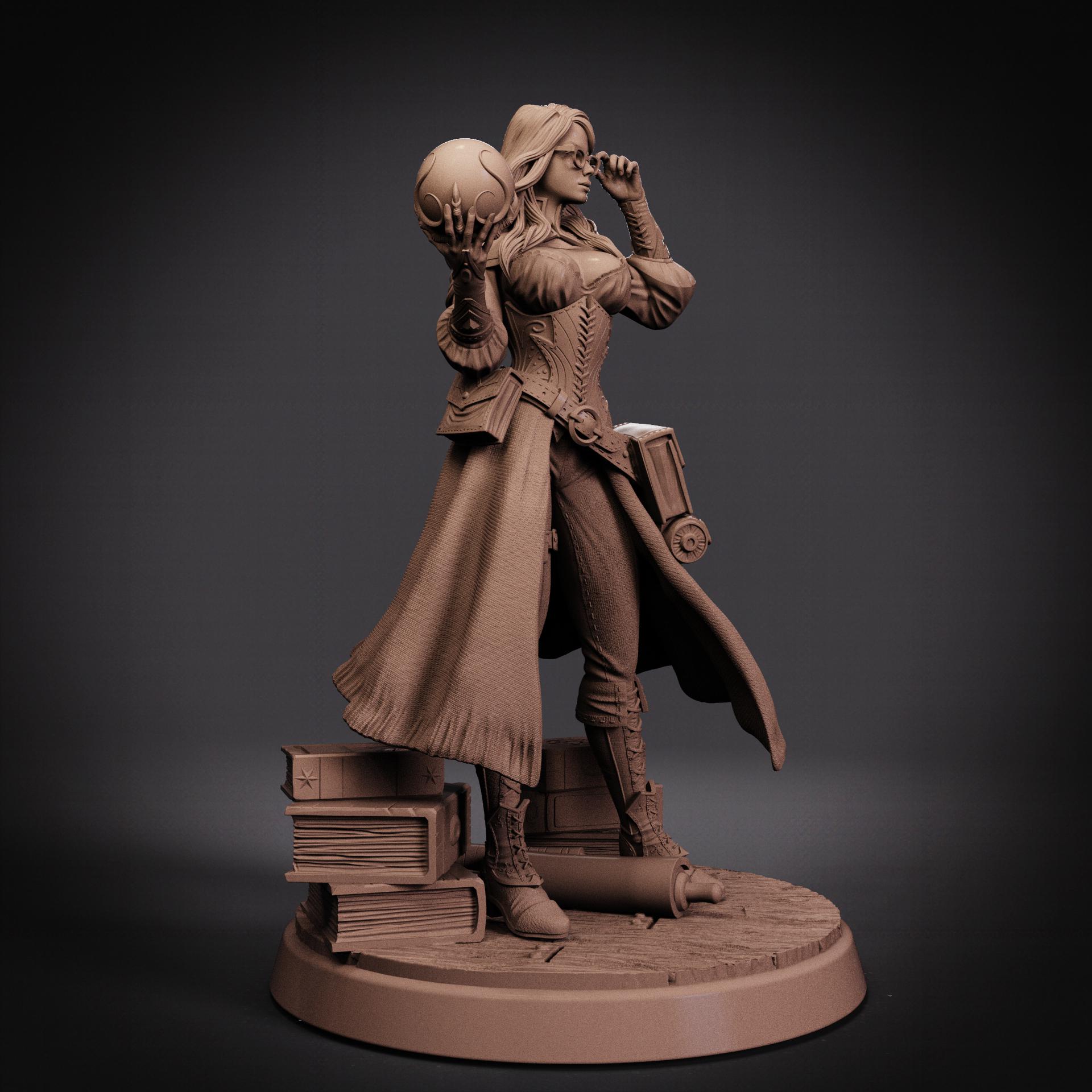 Wizard Miniature STL | Arcelin Diviner With Orb | Digital Download - Etsy