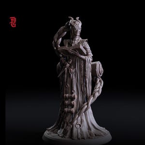 Female Wizard Diviner, Warlock, Sorcerer PC NPC | 28mm, 32mm,54mm, 75mm, 100mm Scale Resin Miniature | Dungeons and Dragons | Flesh of Gods