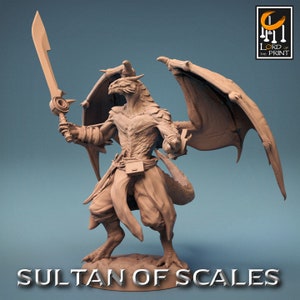 Dragonborn Fighter Ranger Barbarian | 28mm,32mm,54mm,75mm,100mm Scale Resin Mini | Dungeons and Dragons D&D 5e Pathfinder |Lord of the Print