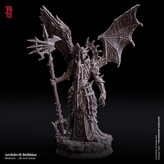 Devil, Fallen Angel, Demon | 5 Sizes / Scale Resin Miniature | D&D