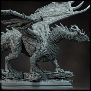 Chromatic Dragon (4 sizes) D&D  Unpainted Miniature |  250mm Long, 250mm Wing Span | Resin Dragon Statue | Figurine  Dungeons and Dragons 5e