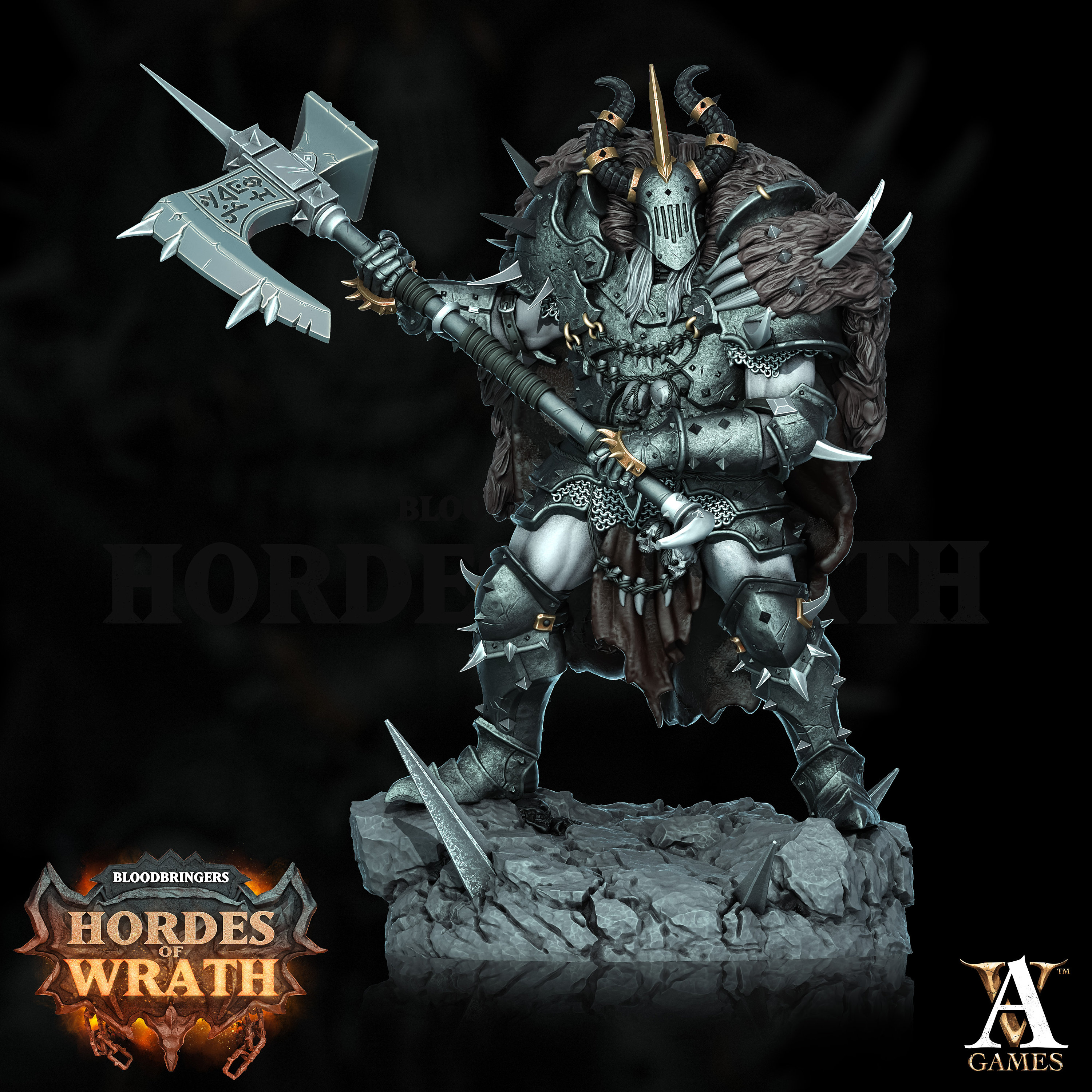 【DAI様用】OATHBREAKER / Rheia Human Chaos Fighter Oathbreaker Paladin, Unpainted Miniature