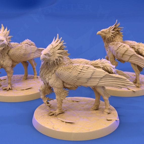 Hippogriff Winged Dungeons and Dragons Miniature Available Etsy